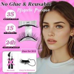 INSPEAUTY applicator helps precise placement of magnetic lashes.