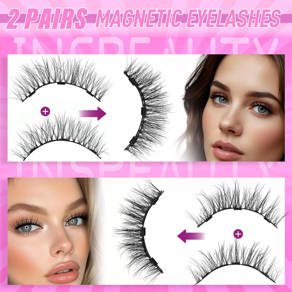 INSPEAUTY natural-look lashes for subtle daytime enhancement.