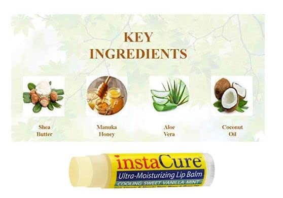 Instacure Peppermint lip balm with cooling sensation