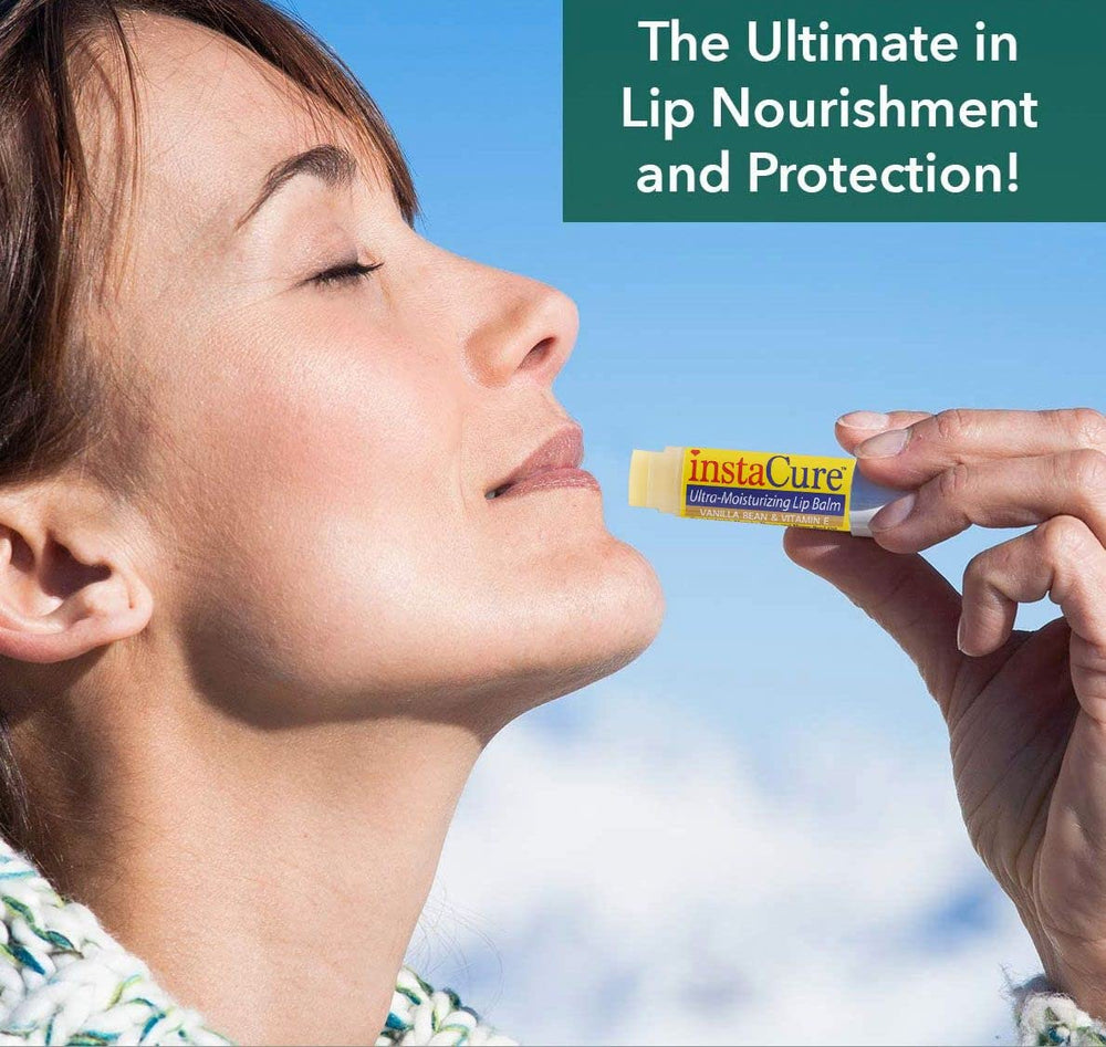 Instacure Vanilla Bean lip balm for nourishing moisture