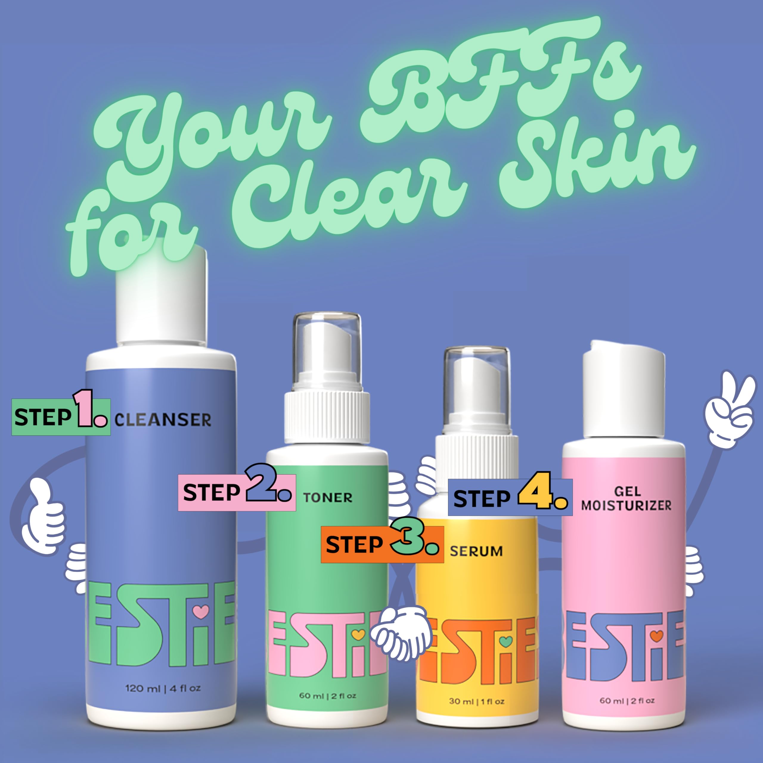 InstaNatural Besties serum drops for quick absorption and a hydrated look.
