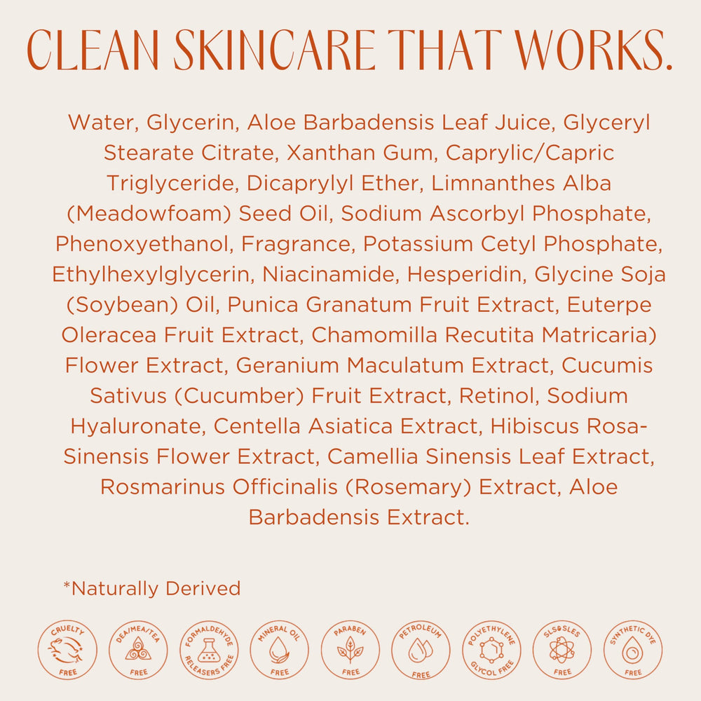 InstaNatural Retinol Serum on a clean face for a subtle glow.