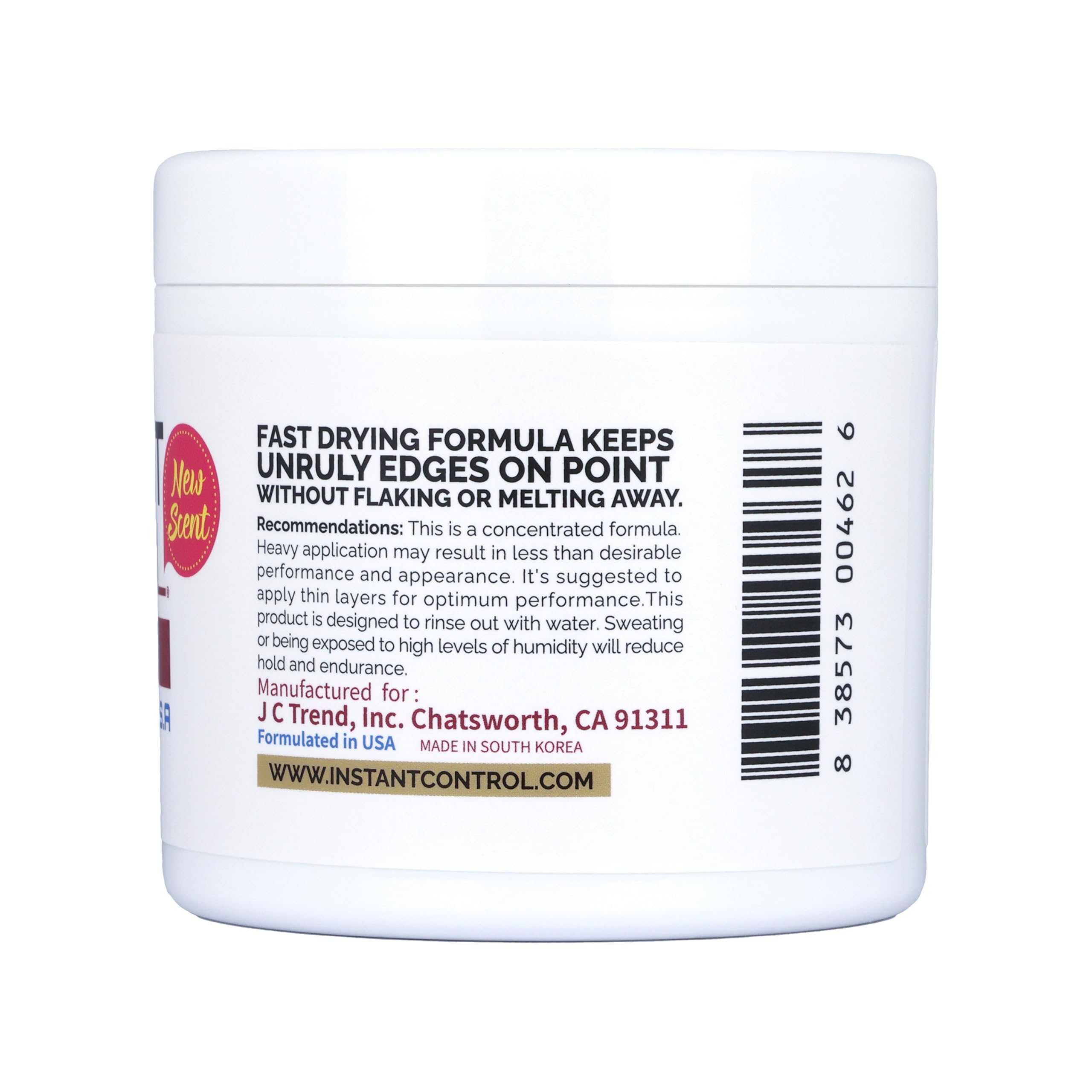 Instant Control Edge & Braid Gel application shows precise edge shaping and quick styling