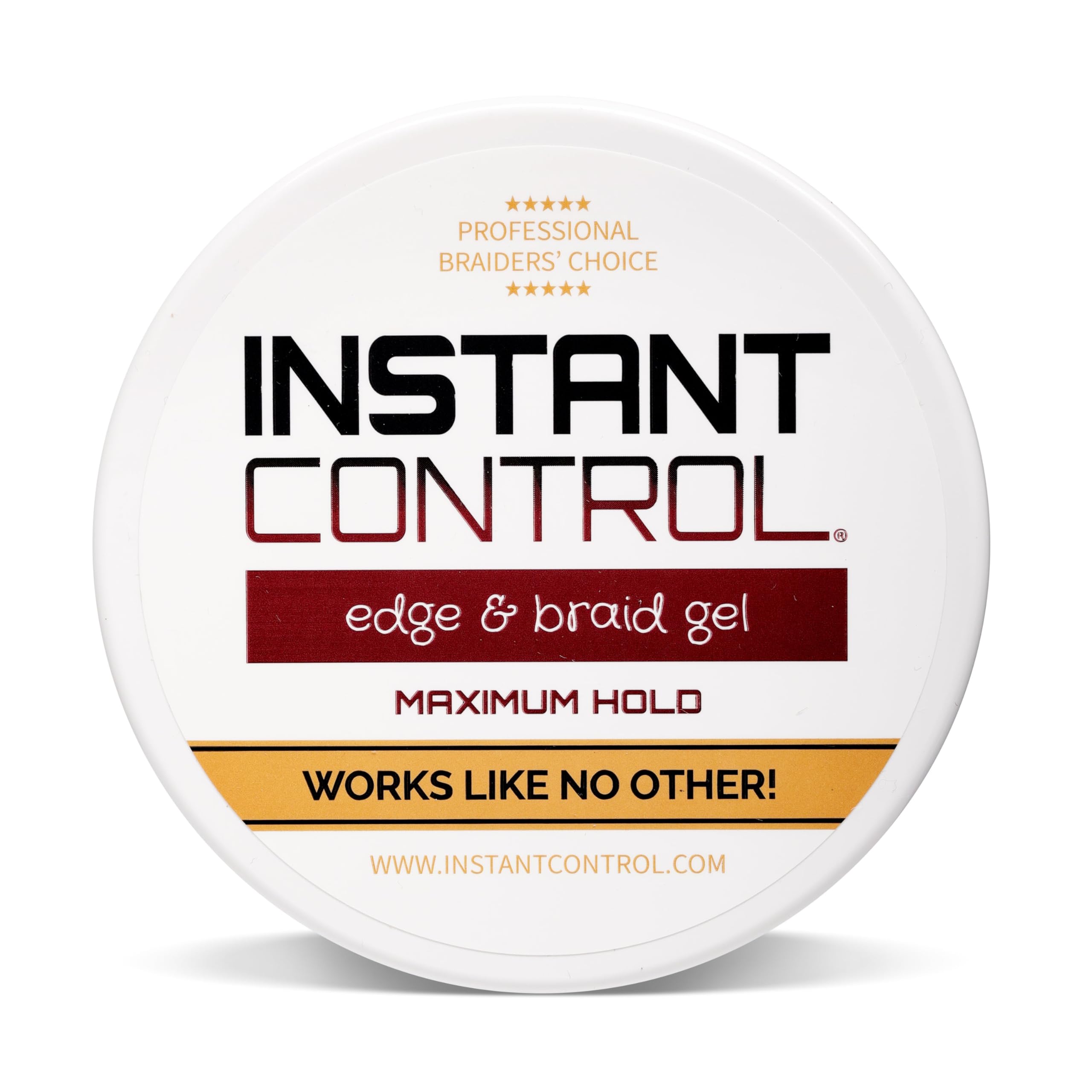 Instant Control Edge & Braid Gel Original label close-up highlighting water-soluble formula.