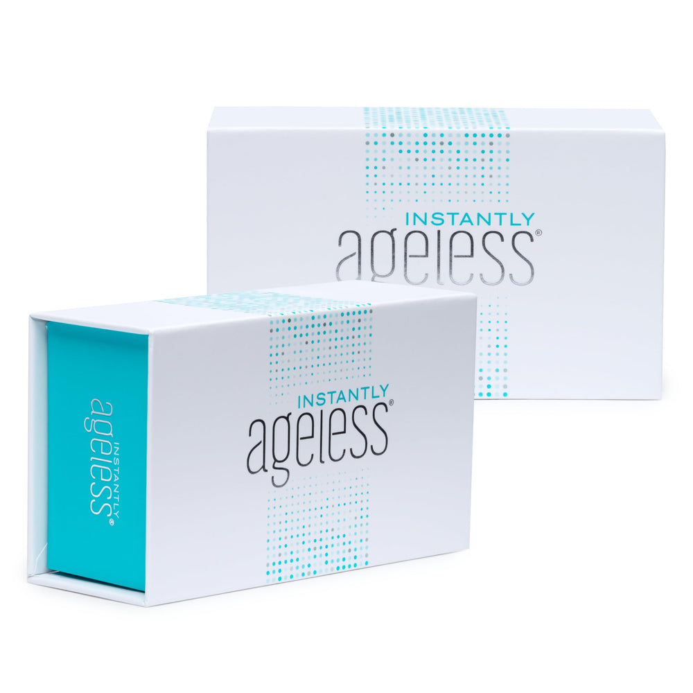 Instantly Ageless eye cream jar close-up showing smooth texture for refreshed look.