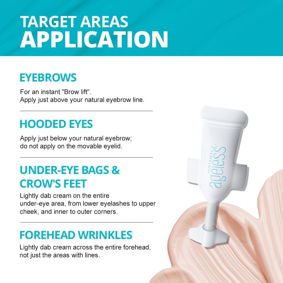 Instantly Ageless wrinkle-tightening cream texture, silky and fast absorbing.