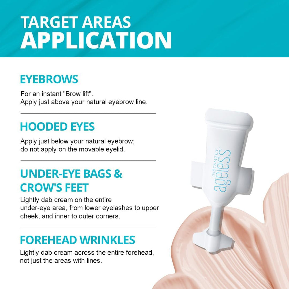 Instantly Ageless wrinkle-tightening cream texture, silky and fast absorbing.