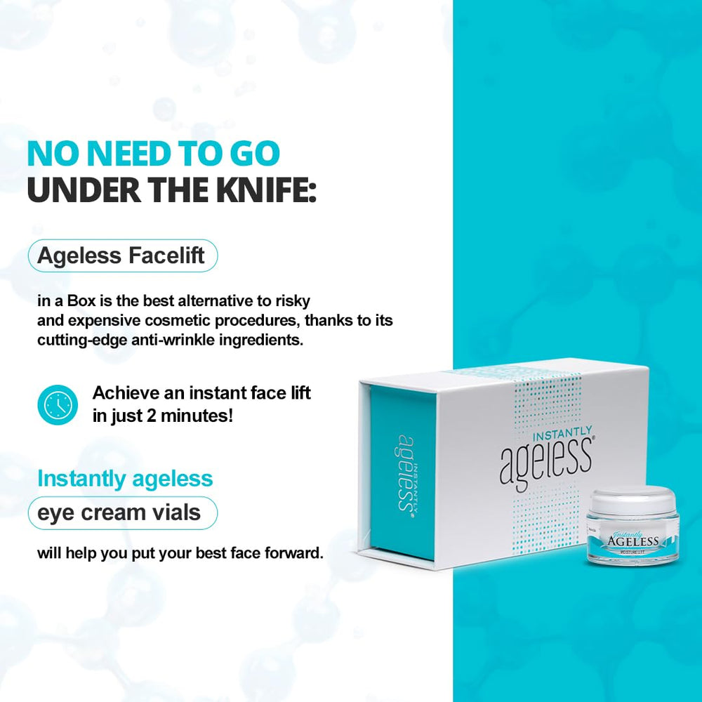 Instantly Ageless fragrance-free packaging conveys clean formulas for daily use.