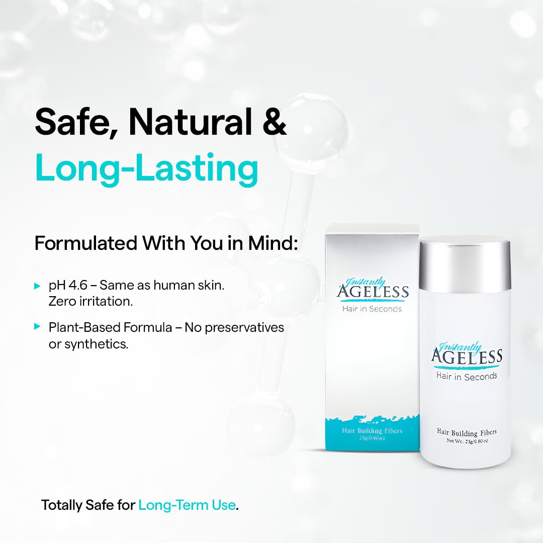 Instantly Ageless Hair in Seconds thin-hair fibers create a thicker appearance.