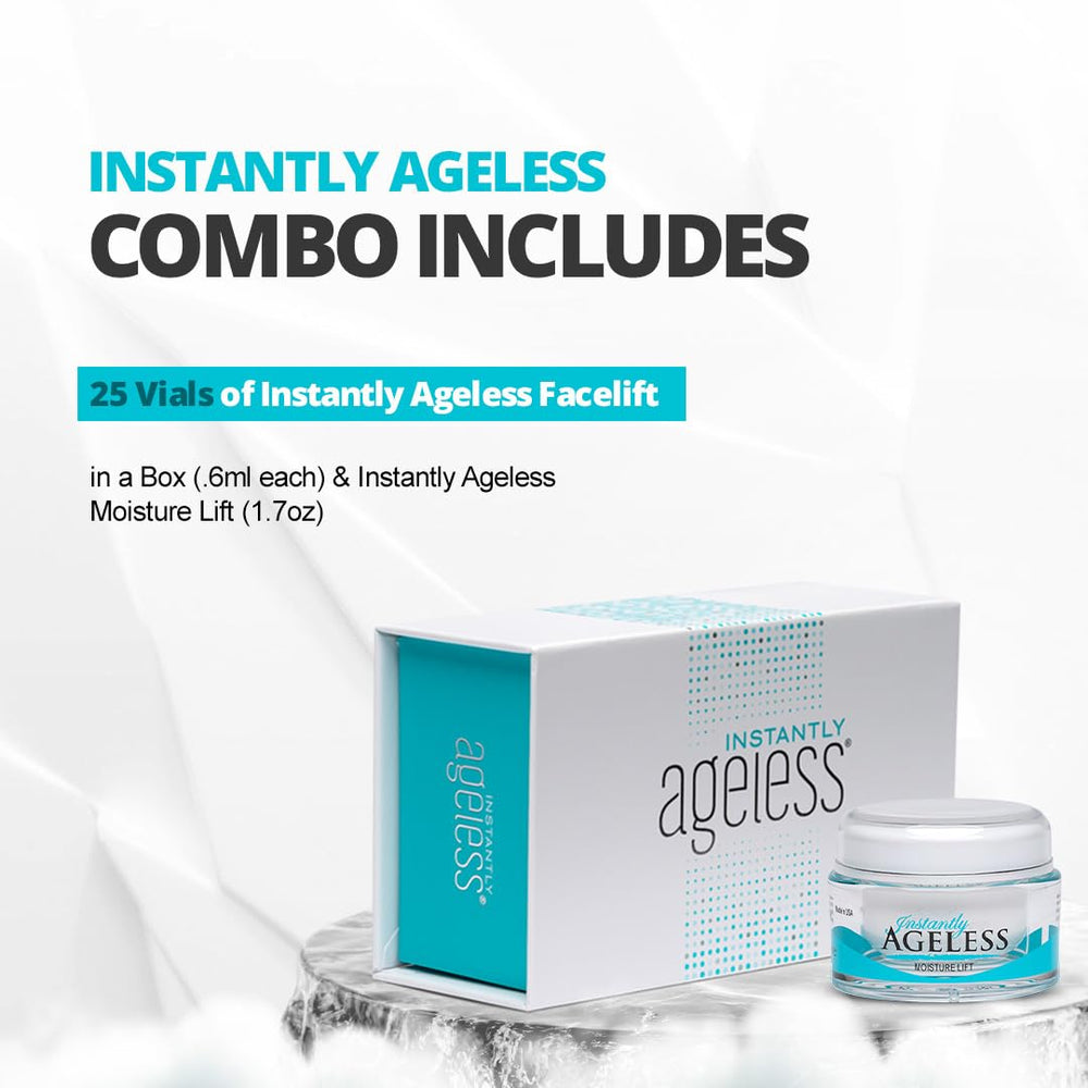 Instantly Ageless Mega Moisturizer with Collagen jar highlighting deep hydration for mature skin.