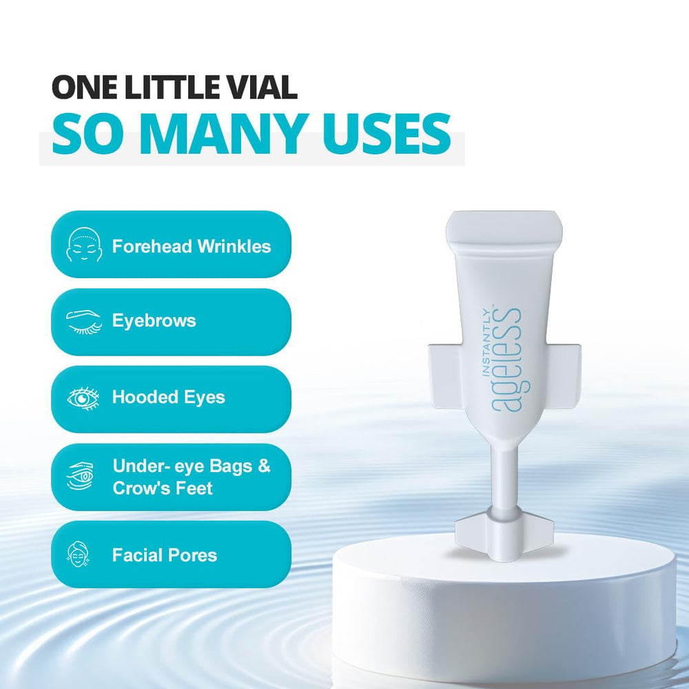 Instantly Ageless under-eye puffiness vial targets bags for smoother look.