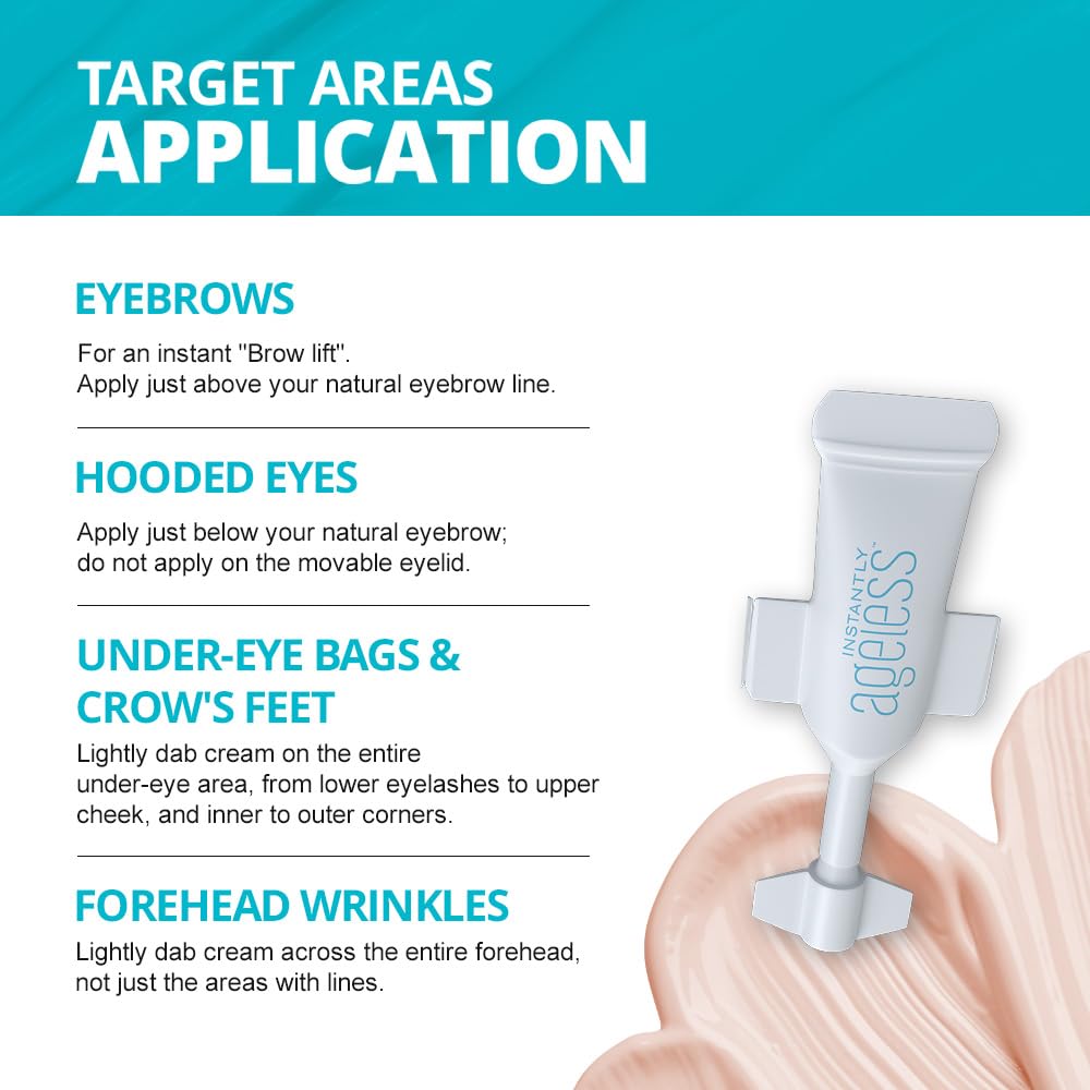 Instantly Ageless under-eye area close-up highlighting potential reduction of puffiness.