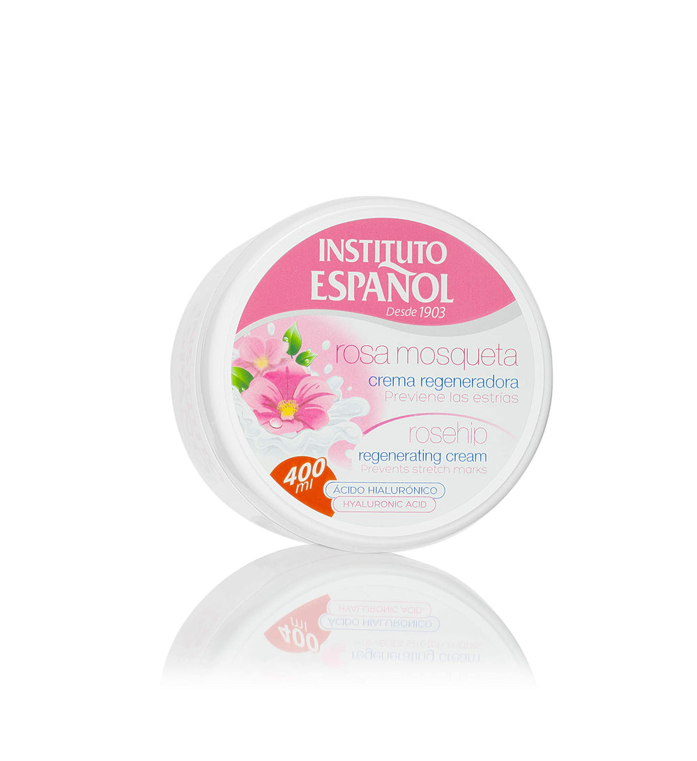 Instituto Español Rosehip Regenerating Cream in reusable jar supports sustainable skincare