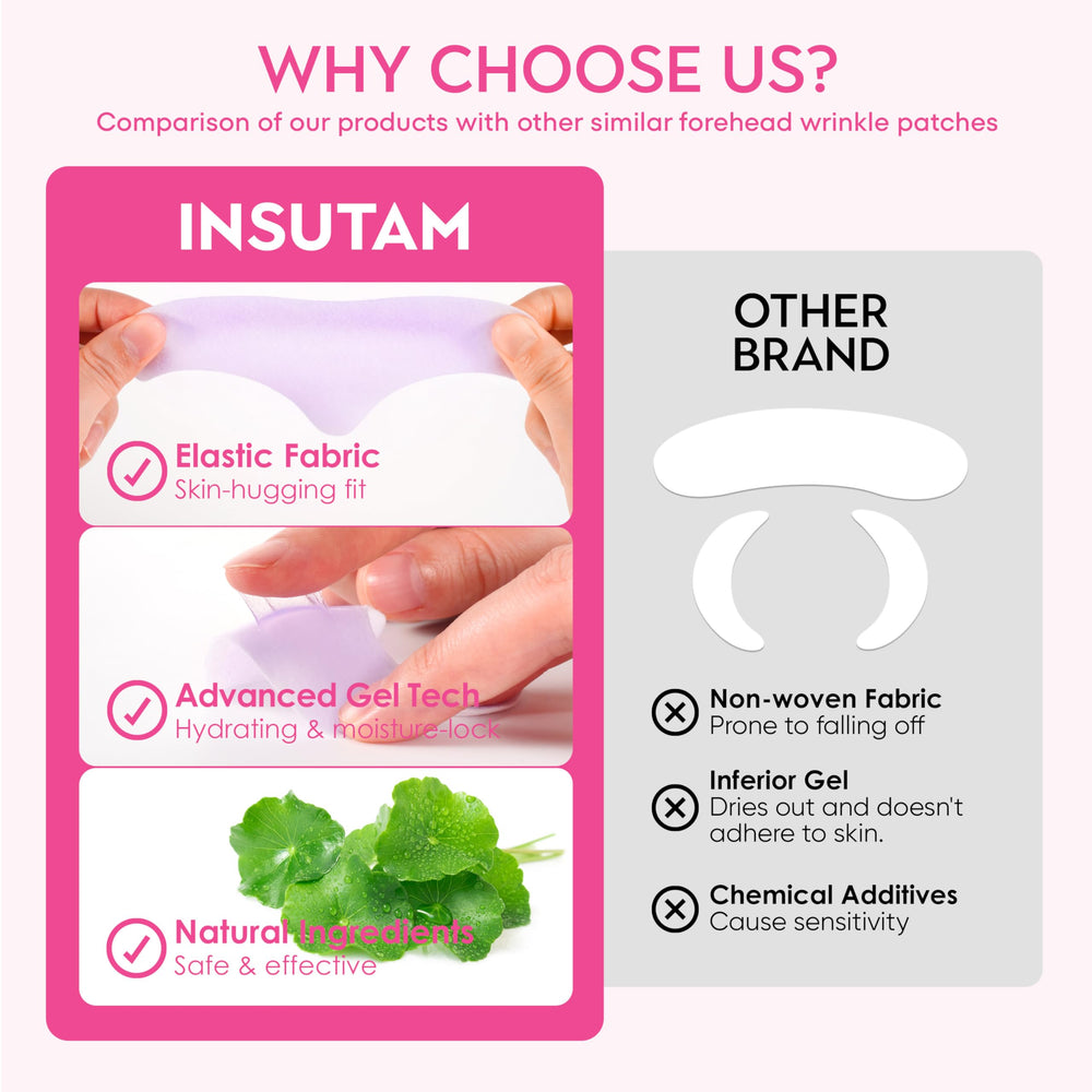 User applying Insutam patches before bed to support overnight care.