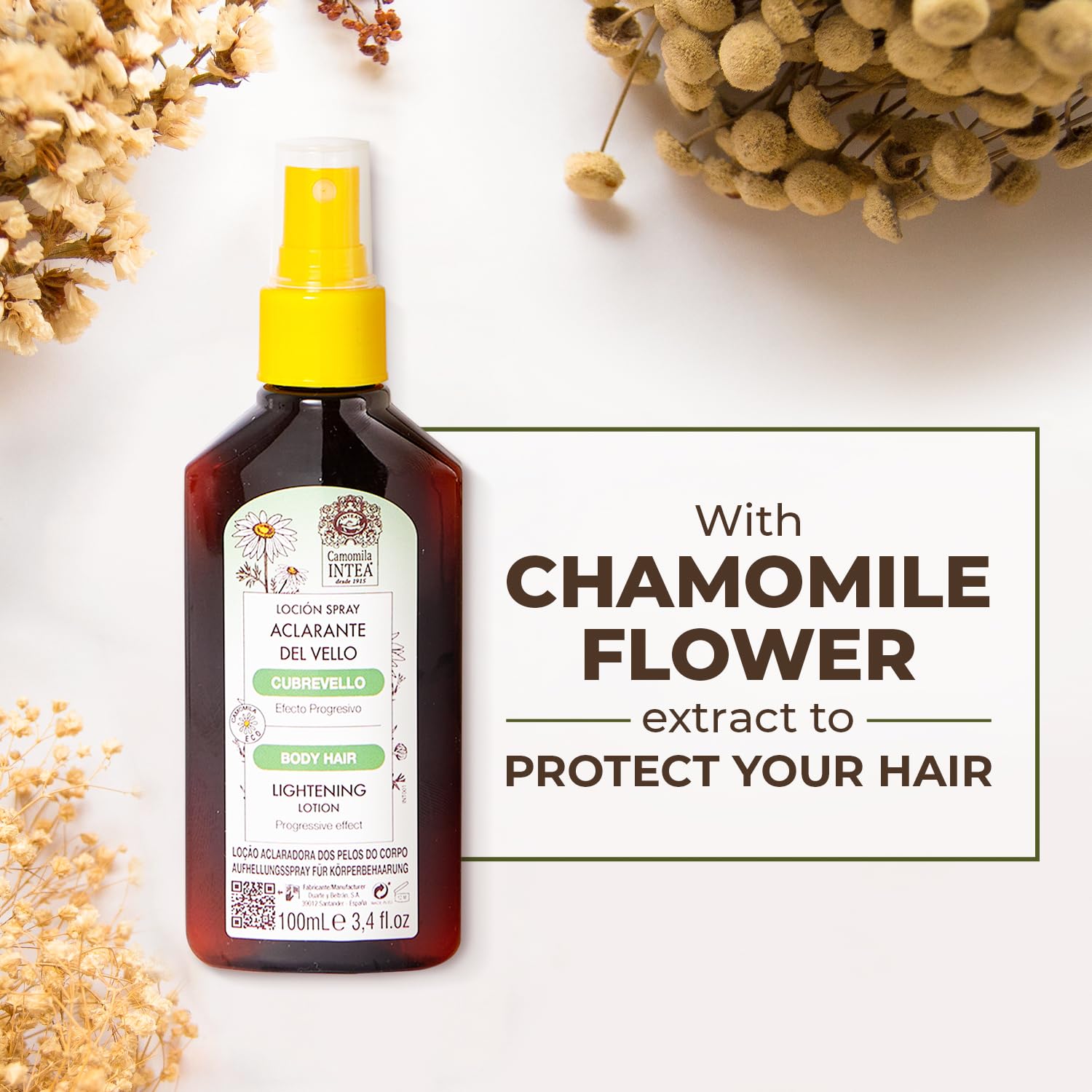 Intea Cubrevello spray-application demonstrating easy direct-use on damp hair