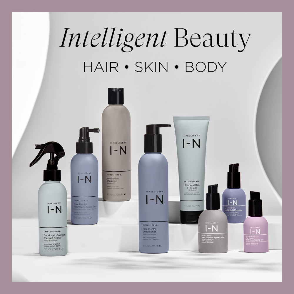 Application on hair demonstrating smoothing and frizz control benefits