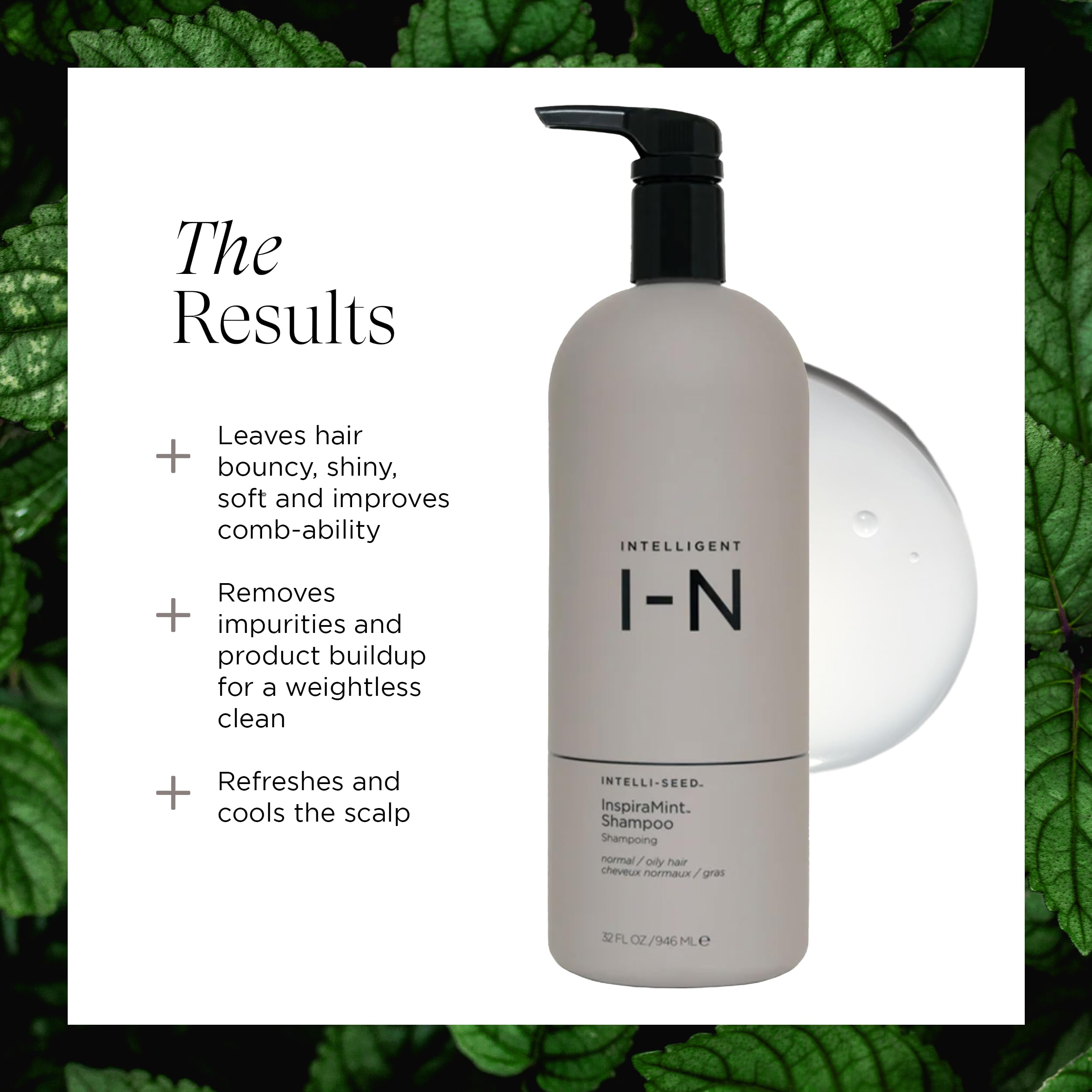 Intelligent Nutrients InspiraMint bottle being poured for gentle plant-based cleansing.
