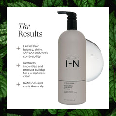 Intelligent Nutrients InspiraMint bottle being poured for gentle plant-based cleansing.