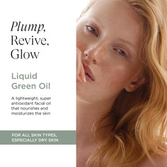 Intelligent Nutrients Liquid Green Face Oil texture pour shows quick absorption.