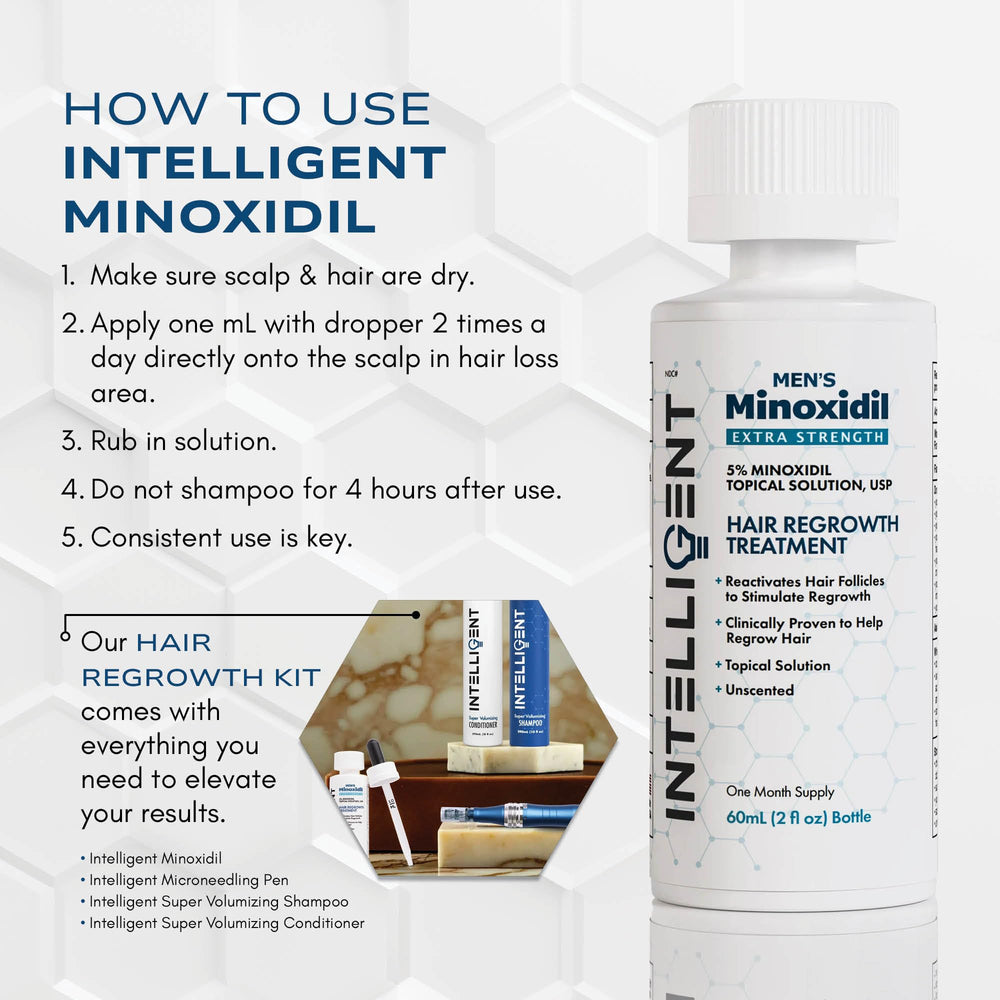 Intelligent Shop Minoxidil application on the crown area for targeted thinning.