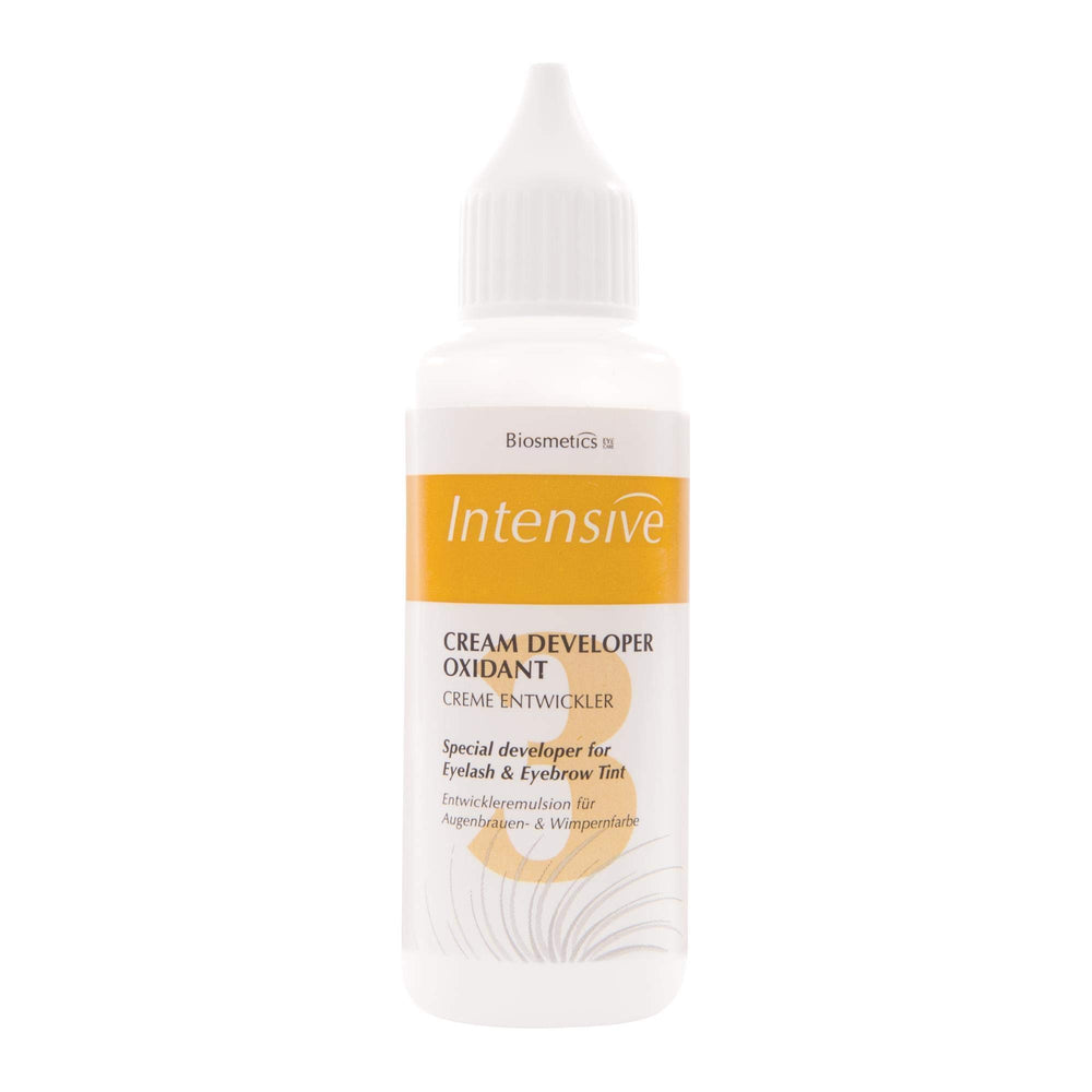Intensive Cream Oxidant bottle for controlled, non-drip application with sensitive clients