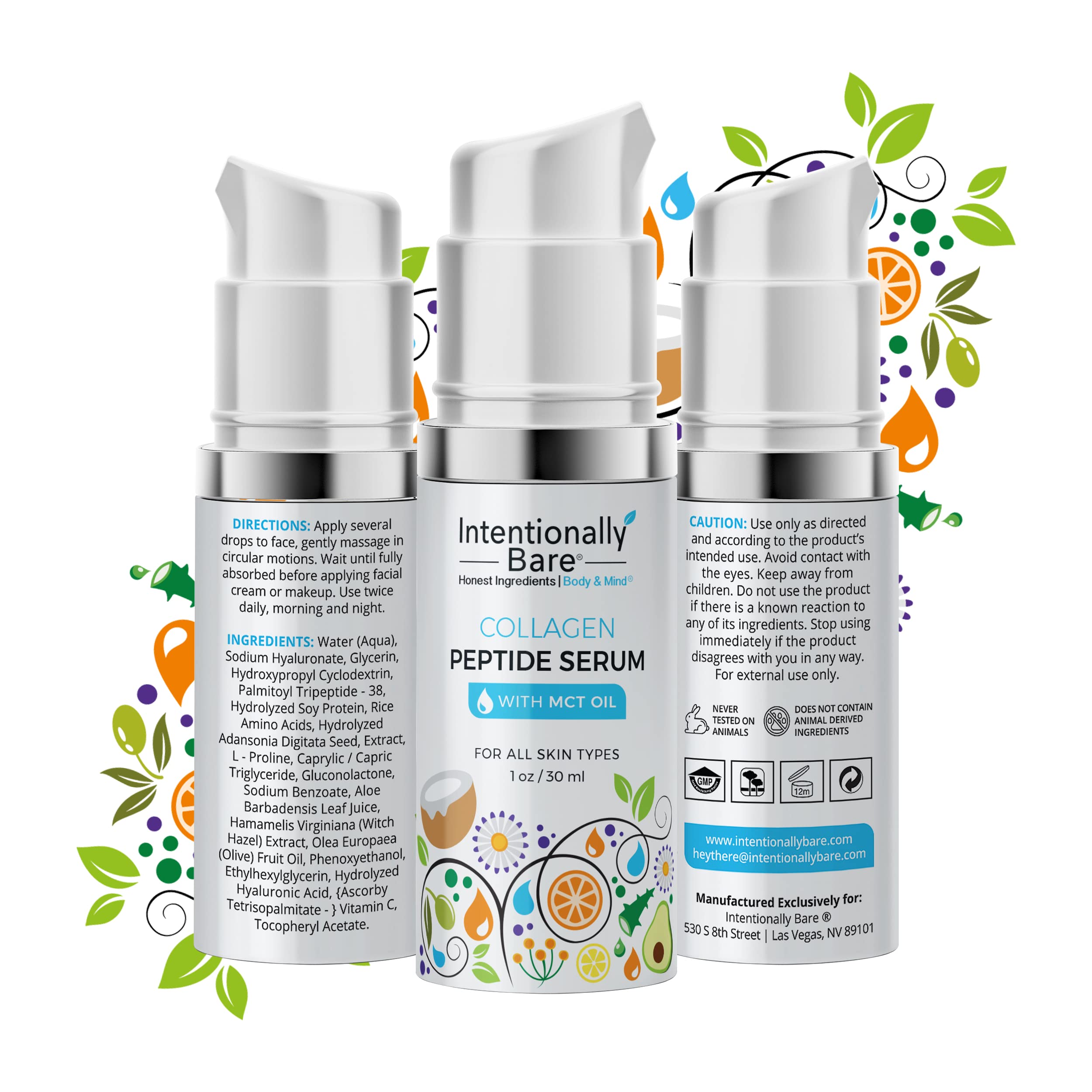 Intentionally Bare Hyaluronic Acid serum dispense for deep hydration