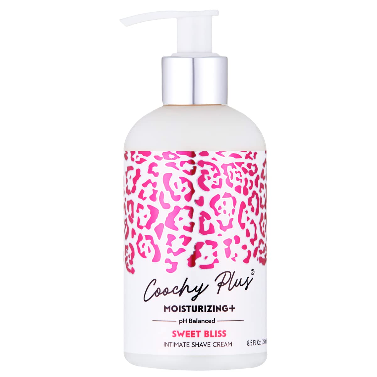 IntiMD Coochy Plus Sweet Bliss bottle pour shows easy, mess-free application for silky skin.