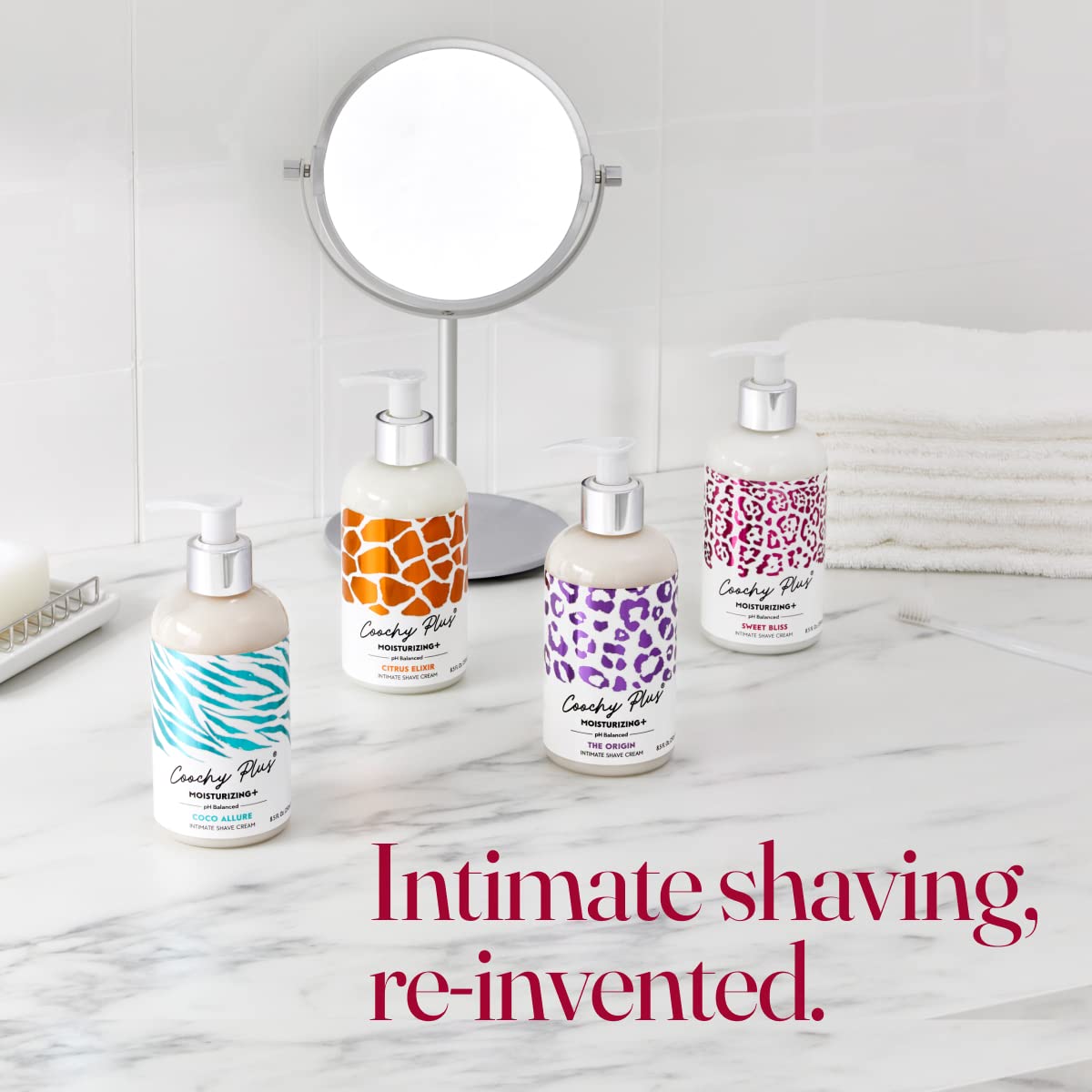 IntiMD Coochy Plus Sweet Bliss ingredient blend with jojoba oil boosts skin hydration.