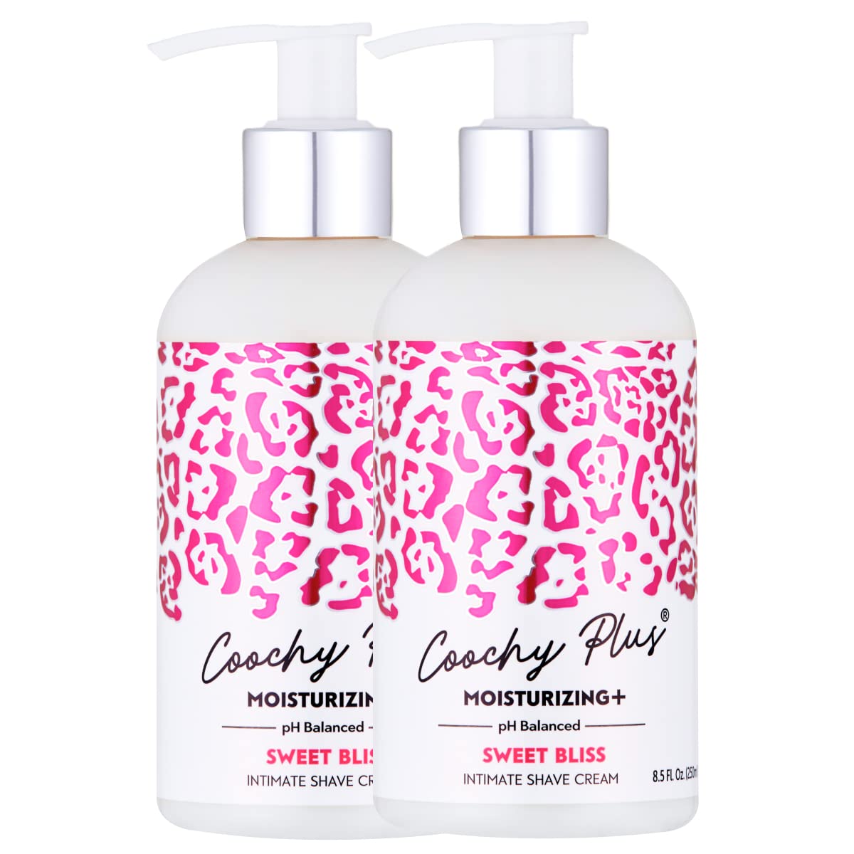 IntiMD Coochy Plus bottle with pour spout for a smoother shave.