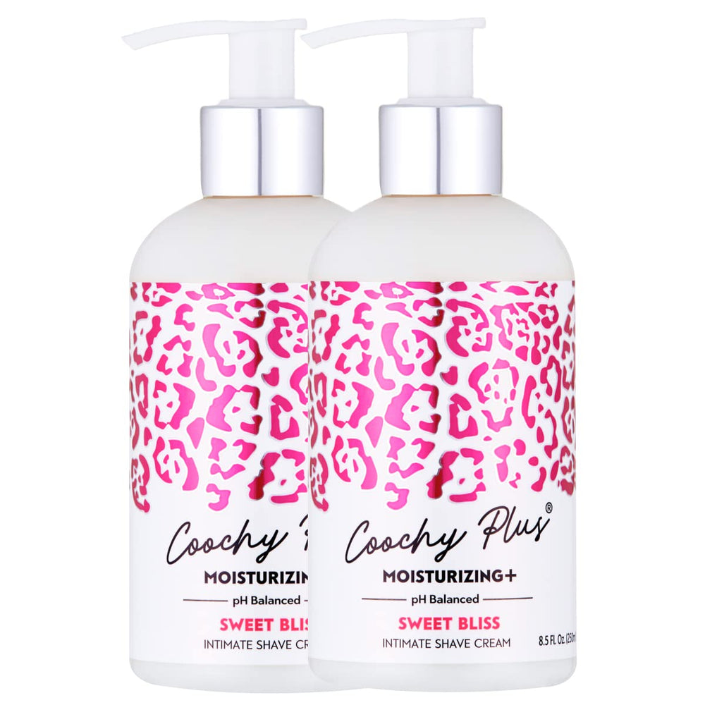 IntiMD Coochy Plus bottle with pour spout for a smoother shave.