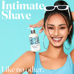 IntiMD Coochy Plus Coco Allure cream texture designed for silky glide during shaving.