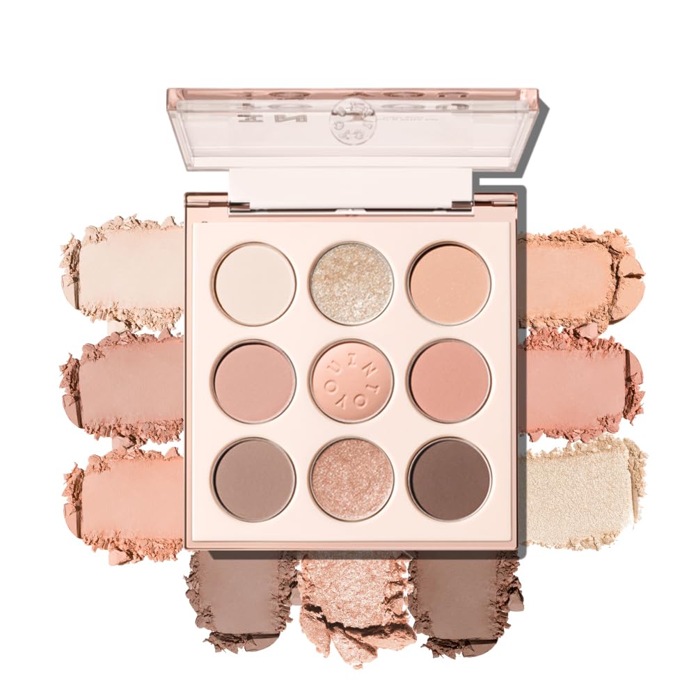 Into You 9 Colors Eyeshadow Palette open case swatches show versatile day-to-night options.
