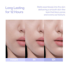 Into You cushion puff demonstrates easy, soft-application for even, lightweight layering.