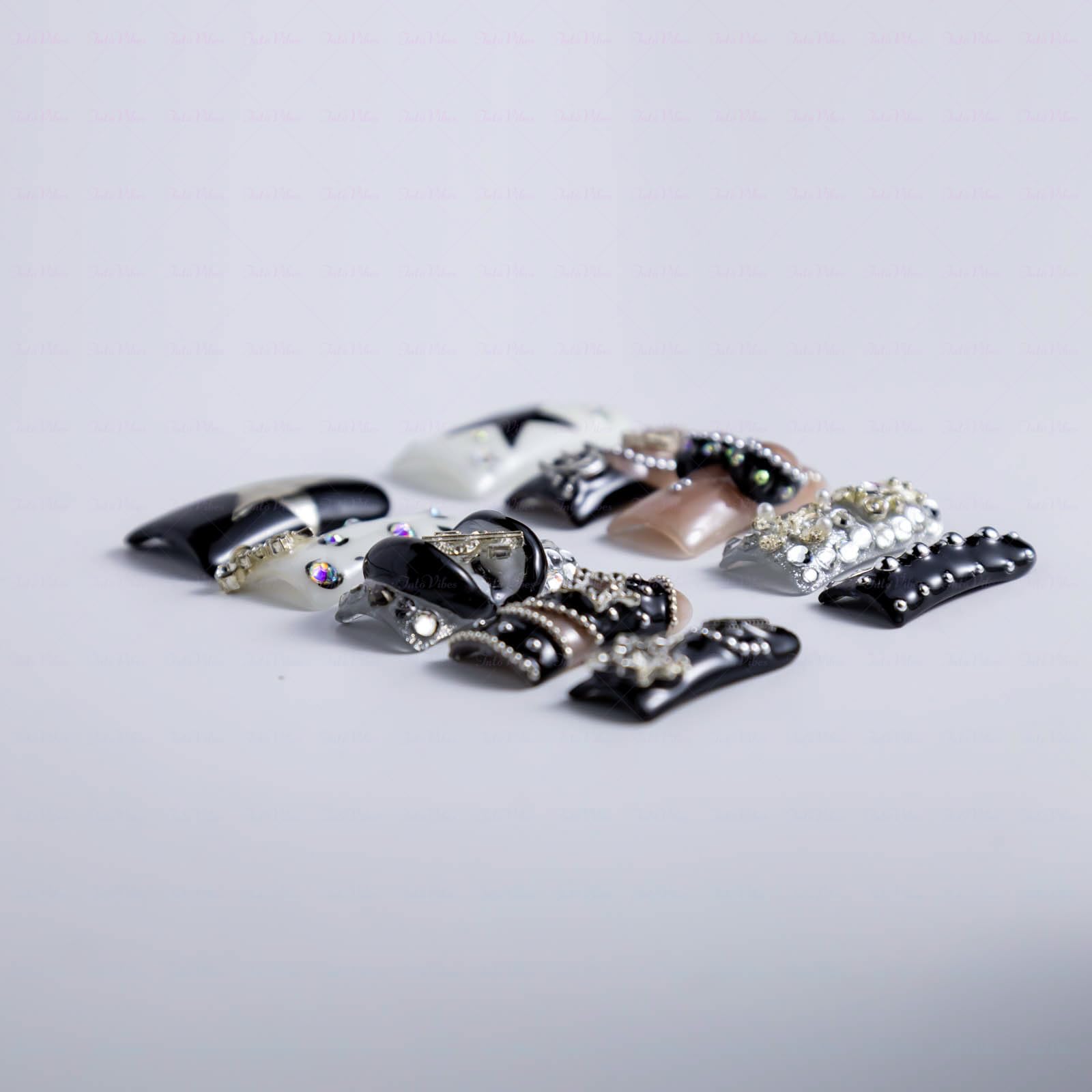 IntoVibes handmade nails offer a smooth, glossy finish for refined wear.