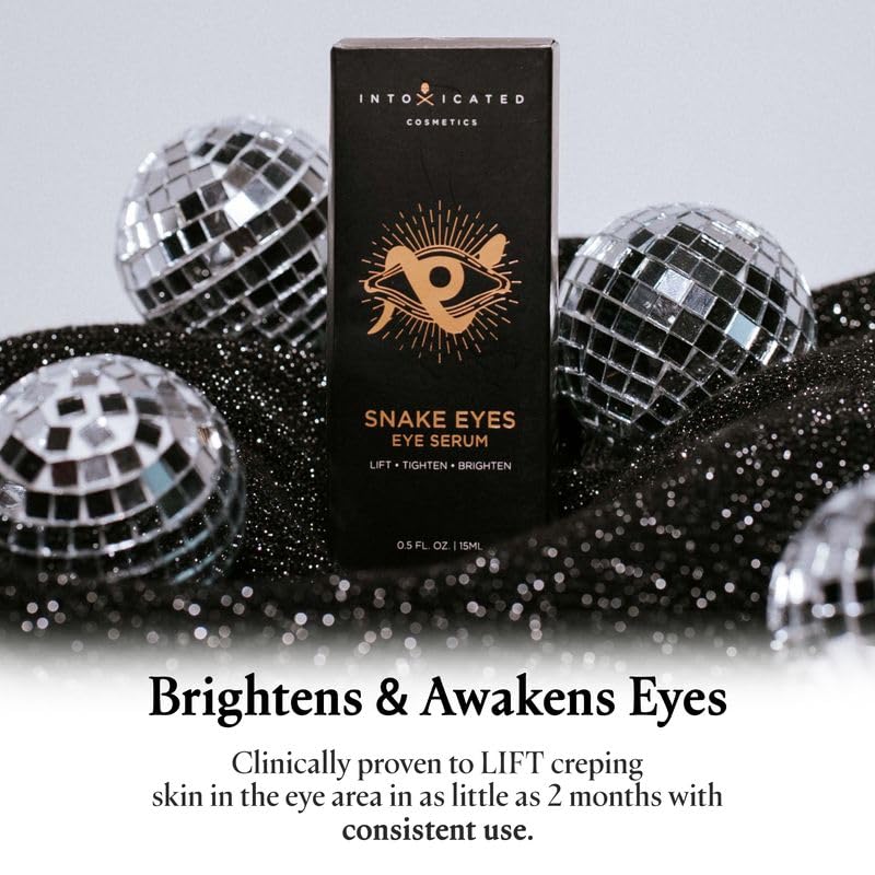 Intoxicated Cosmetics Snake Eyes Eye Serum hydration focus on skin.