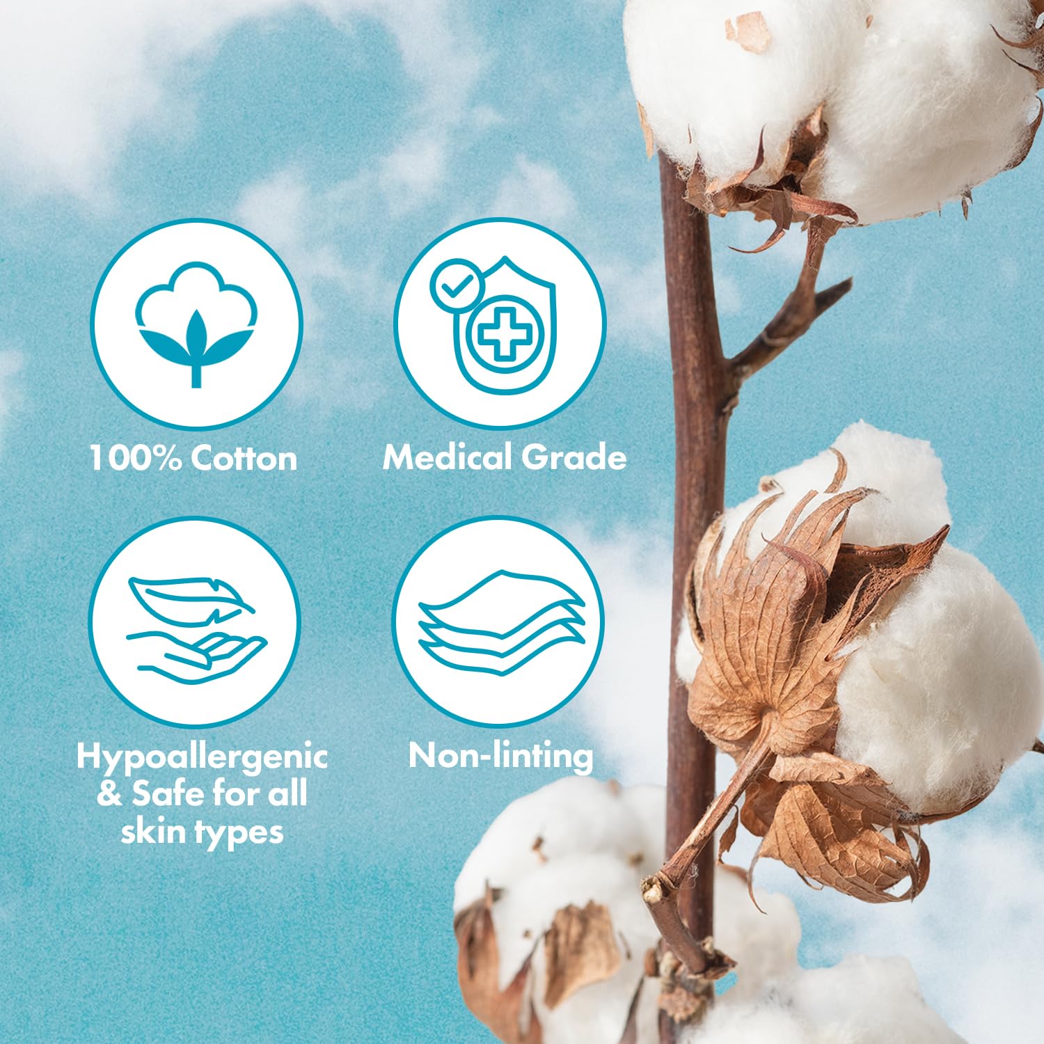 Intrinsics 12-ply cotton gauze with textured weave for light exfoliation.
