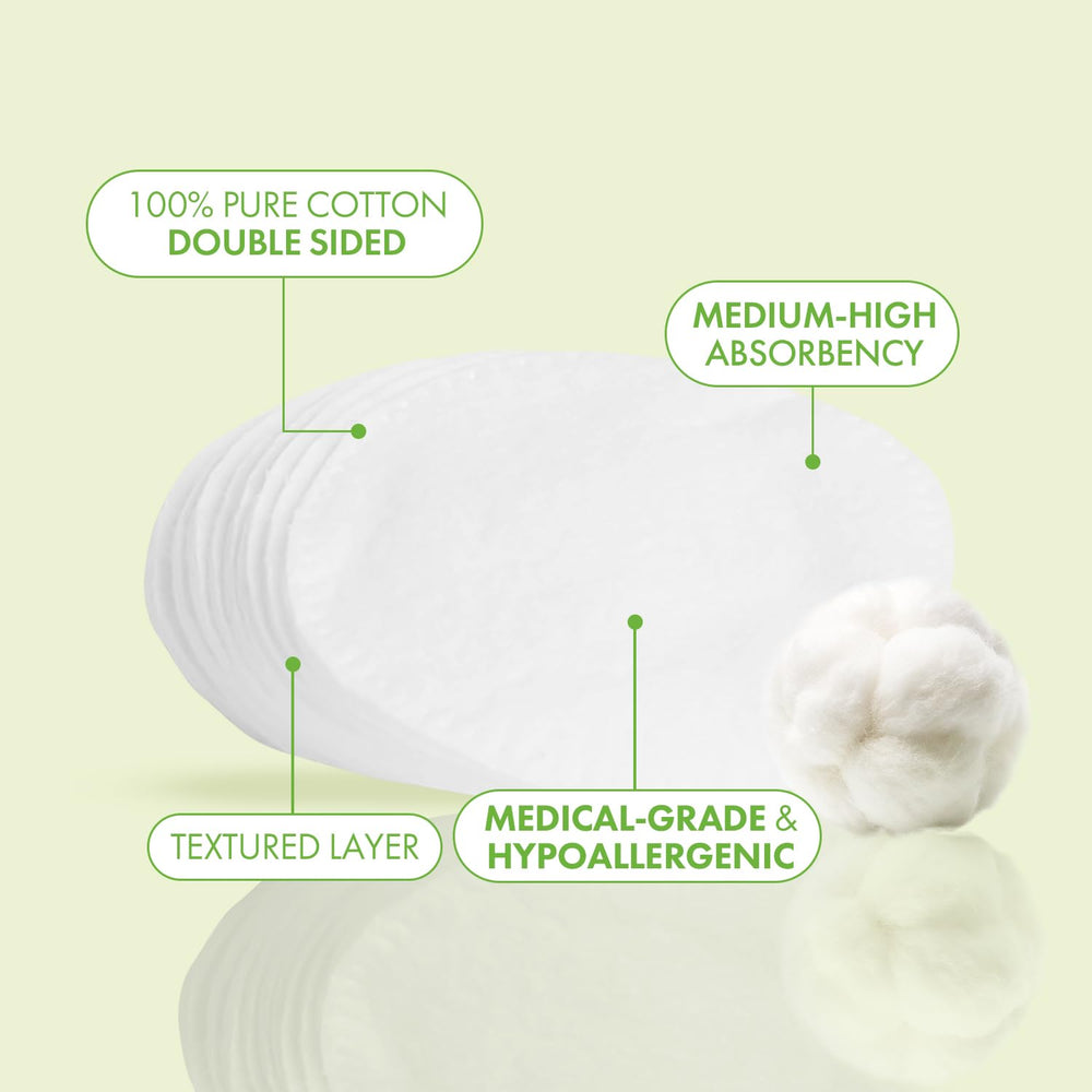 Intrinsics dual-sided cotton rounds close-up showing smooth and textured sides
