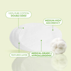Intrinsics dual-sided cotton rounds close-up showing smooth and textured sides