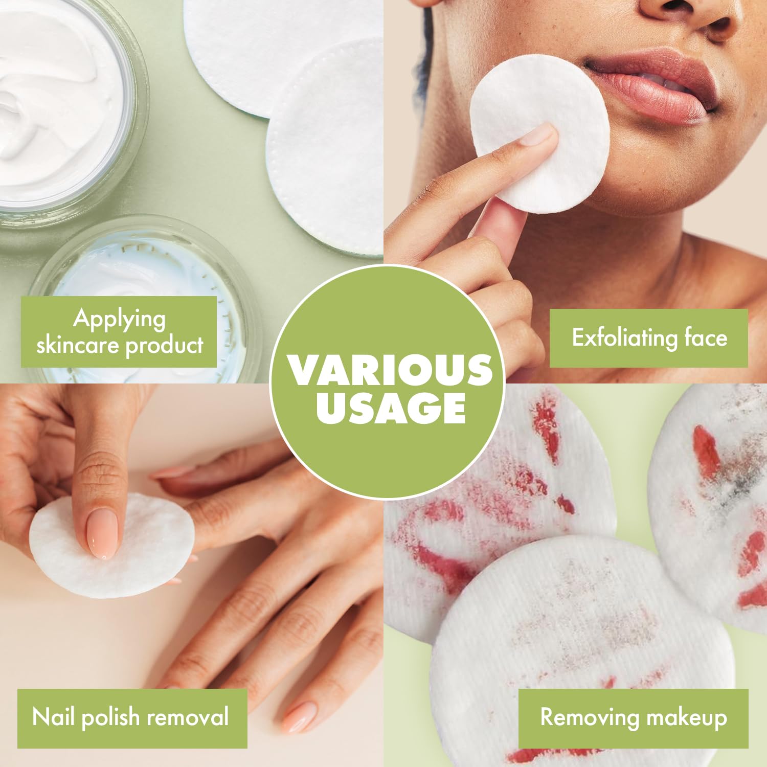 Intrinsics hypoallergenic cotton ovals safe for all skin types