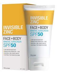 Applying Invisible Zinc Face + Body Sunscreen on skin for broad protection