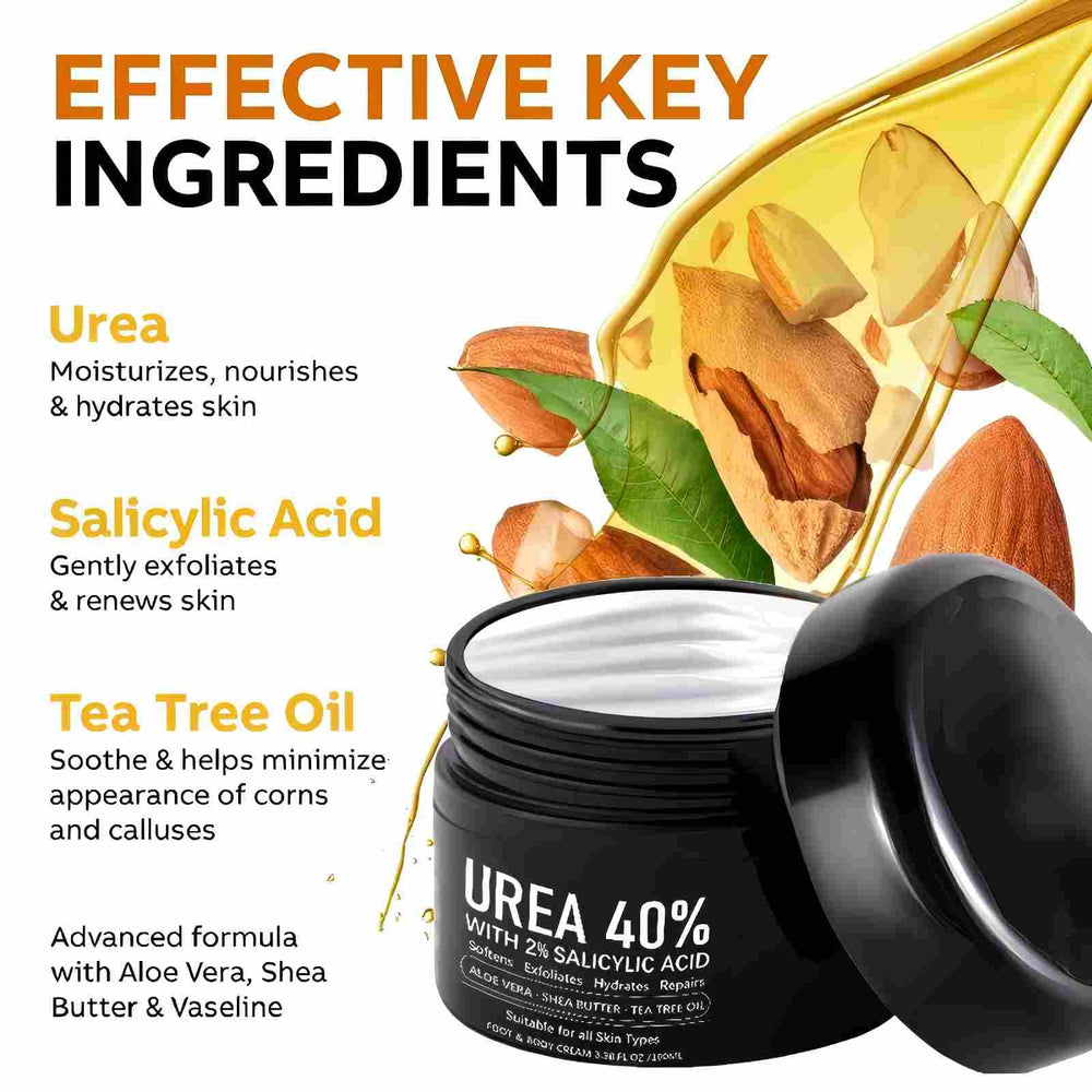 IOIOTCO Urea Cream texture close-up reveals rich hydration for rough skin.