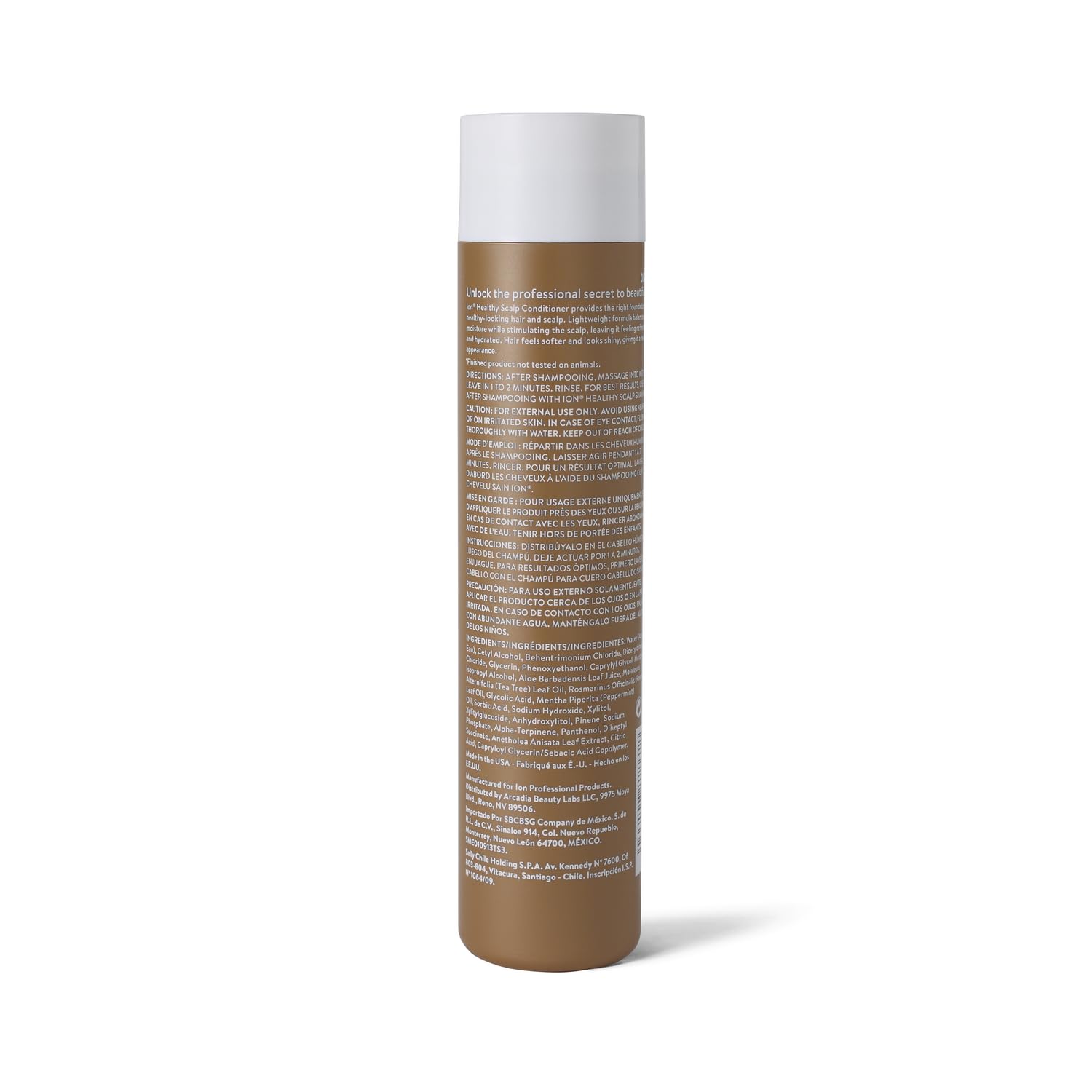 Ion Healthy Scalp Conditioner pack label highlights vegan, gluten-free formula.