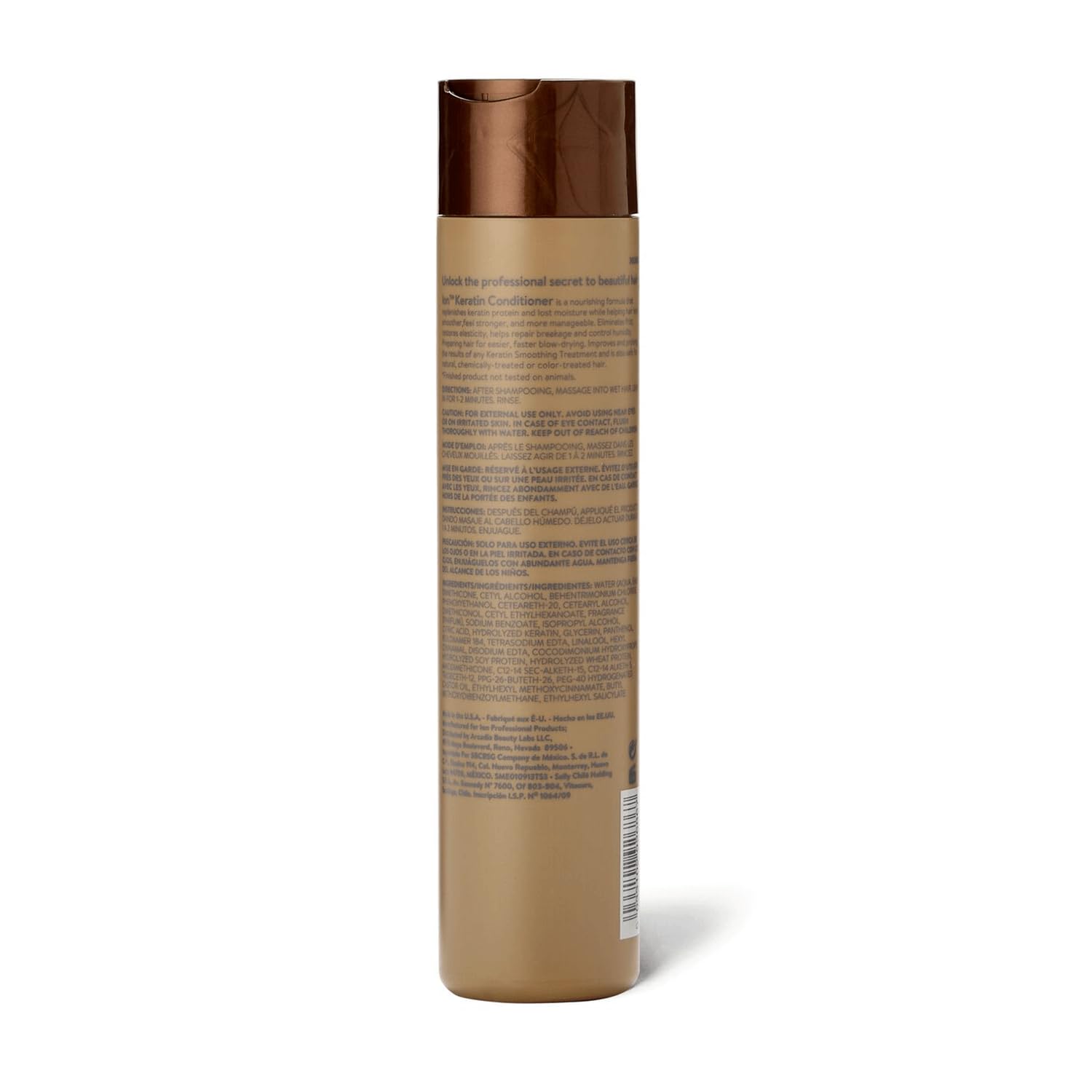 Ion Keratin Smoothing Conditioner pack front highlighting two bottles