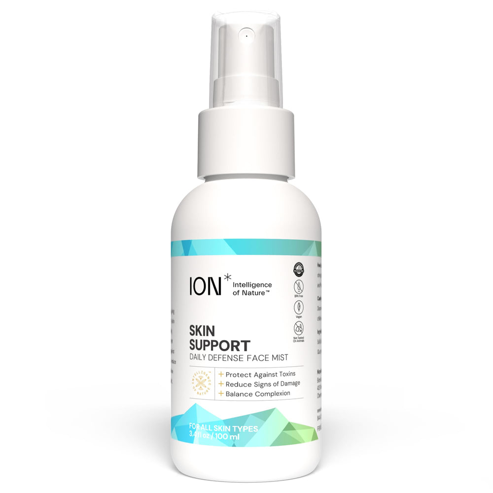 ION Skin Support face mist bottle for daily hydration and barrier protection.