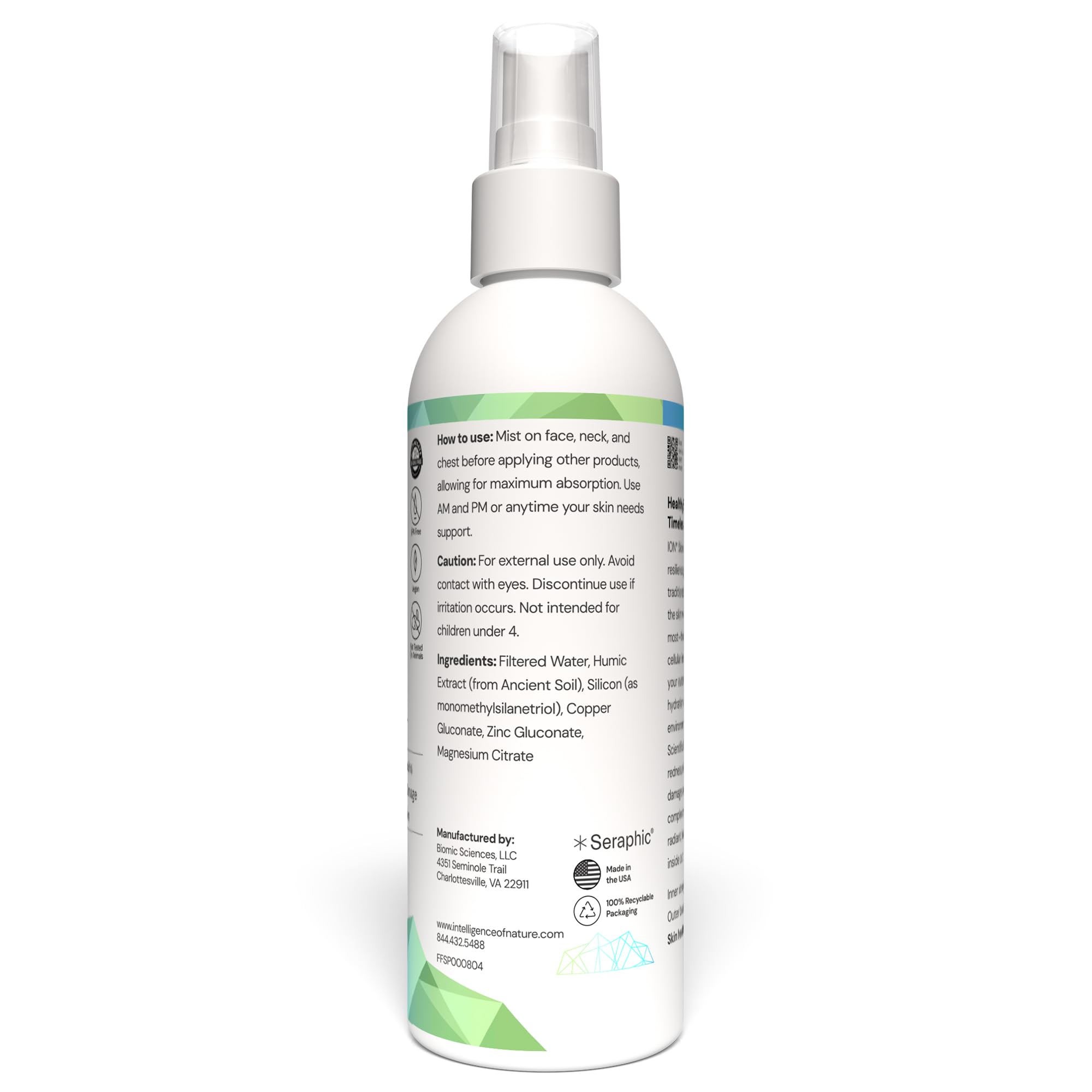 ION* Skin Support Face Mist fine mist spray for quick absorption and cooling.