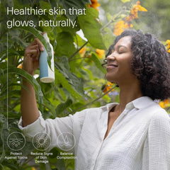 ION* Skin Support Face Mist vanity setup supports daily skincare routine with clean aesthetics.