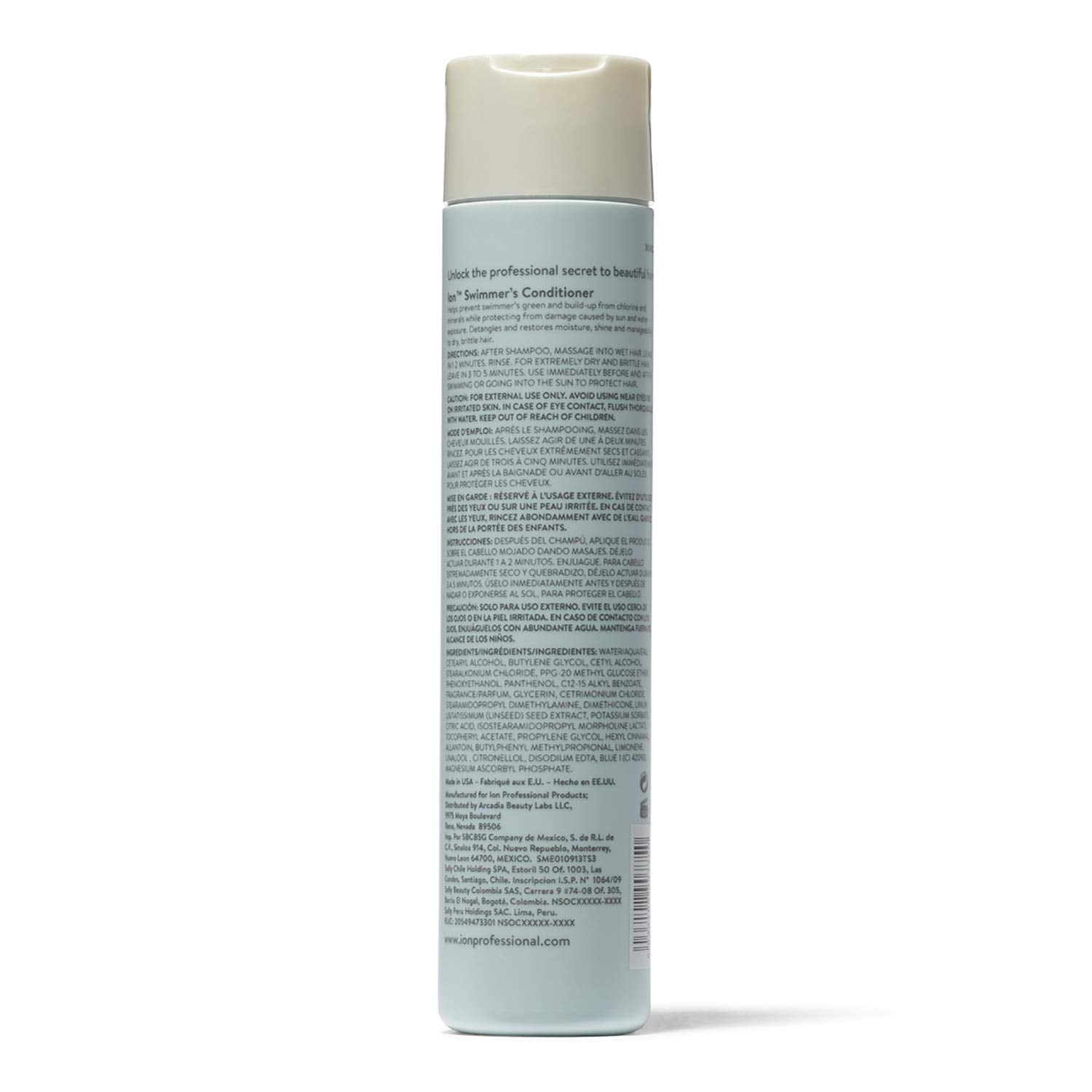 ion Swimmer's Conditioner vegan formula for strong, soft hair