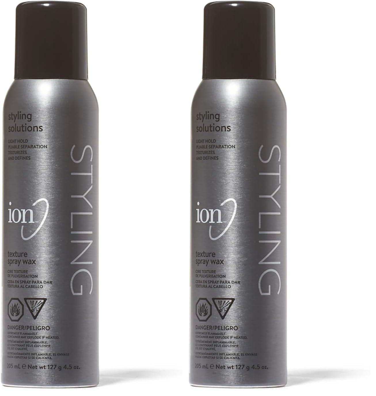 Ion Texturizing Spray Wax two-pack bottles front view for defined texture