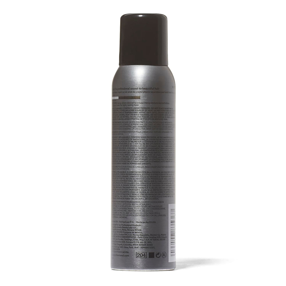 ion Texturizing Spray Wax nozzle delivers lightweight hold for versatile styles.