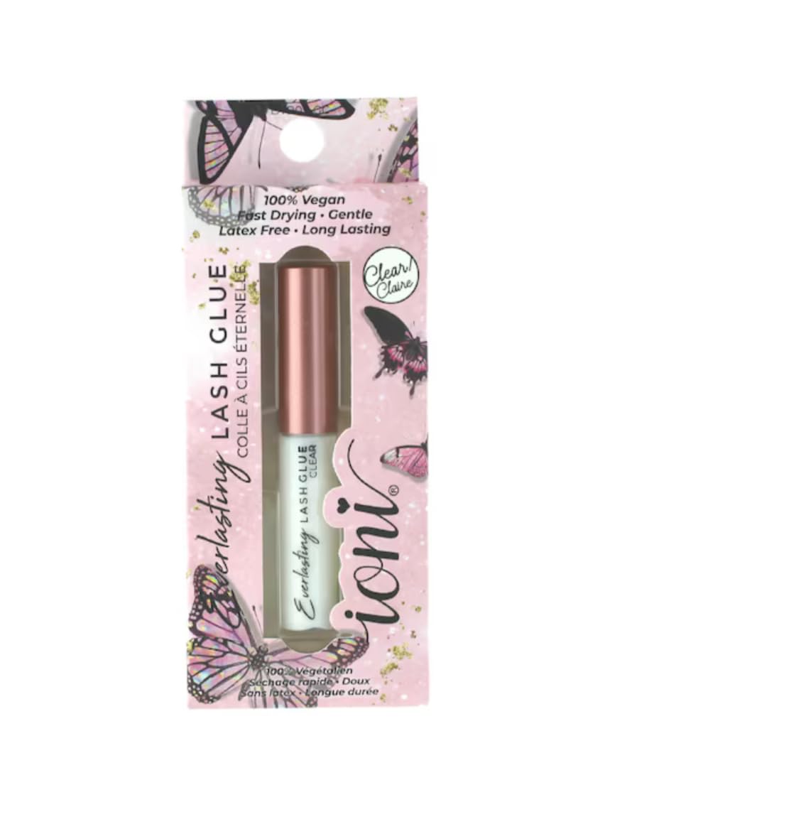 IONI Everlasting Lash Glue clear gel for precise, even lash application